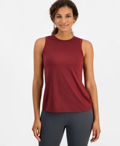 Id Ideology Women's Performance Essential Tank Top, Macy's Exclusive In Dark Rust