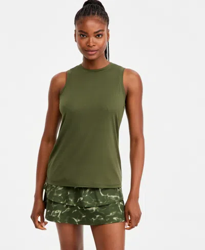 Id Ideology Women's Performance Essential Tank Top, Macy's Exclusive In Green