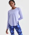 Id Ideology Women's Performance Long-sleeve Top, Created For Macy's In Thistle Do