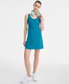 Id Ideology Women's Performance Ribbed Sleeveless Dress, Exclusively At Macy's