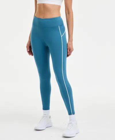 Id Ideology Women's Piped 7/8-length Compression Leggings, Exclusively At Macy's