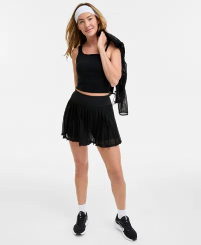 Id Ideology Women's Pleated Mesh Pull-on Skort, Exclusively At Macy's