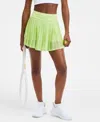 Id Ideology Women's Pleated Mesh Pull-on Skort, Exclusively At Macy's