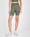 Id Ideology Women's Printed Seamless Bike Shorts, Exclusively At Macy's