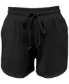 Id Ideology Women's Pull-on French Terry Shorts, Created For Macy's In Black Night