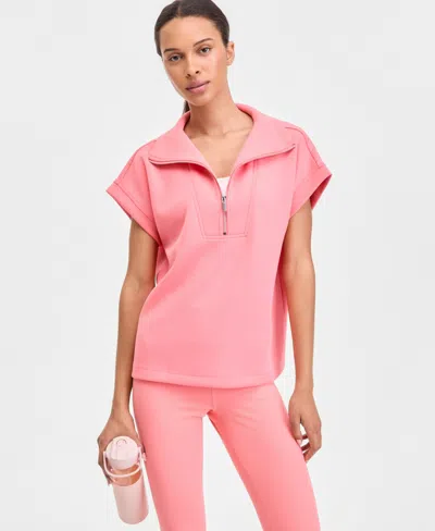 Id Ideology Women's Quarter-zip Sleeveless Top, Macy's Exclusive In Pink