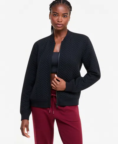 Id Ideology Women's Quilted Bomber Jacket, Macy's Exclusive In Black