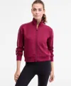 Id Ideology Women's Relaxed Butter Soft Funnel-neck Zip-front Sweater, Macy's Exclusive In Red