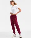 Id Ideology Women's Relaxed Butter Soft Joggers, Macy's Exclusive In Burgundy