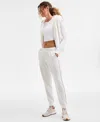 Id Ideology Women's Relaxed Butter Soft Joggers, Macy's Exclusive In White