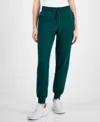 Id Ideology Women's Relaxed High-rise Fleece Joggers, Macy's Exclusive In Green
