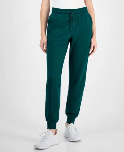 Id Ideology Women's Relaxed High-rise Fleece Joggers, Macy's Exclusive In Green