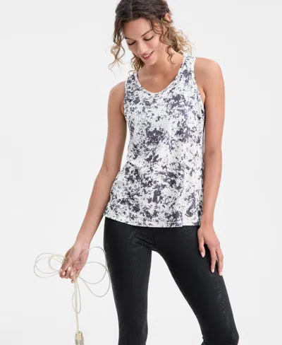 Id Ideology Women's Round-neck Printed Tank, Macy's Exclusive In Gray