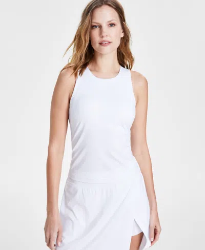 Id Ideology Women's Shelf Bra Tank Top, Created For Macy's In Bright White