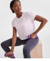 Id Ideology Women's Short-sleeve Crewneck Knit T-shirt, Exclusively At Macy's In Light Berry