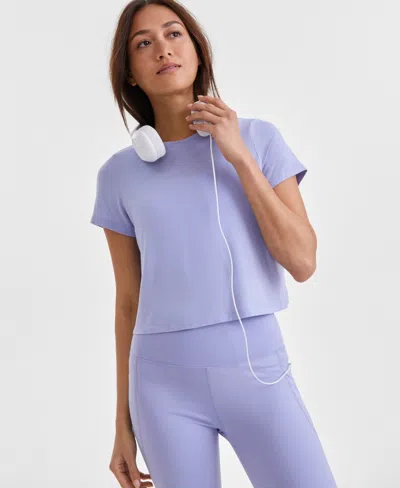 Id Ideology Women's Short-sleeve Crewneck Knit T-shirt, Exclusively At Macy's In Thistle Down
