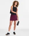 Id Ideology Women's Soft Flex Performance Skort, Exclusively At Macy's In Burgundy