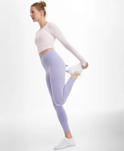 Id Ideology Women's Soft Full-length Leggings, Exclusively At Macy's In Purple