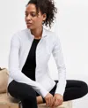 Id Ideology Women's Soft Full-zip Jacket, Exclusively At Macy's In Bright White