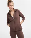 Id Ideology Women's Soft Full-zip Jacket, Exclusively At Macy's In Brownie