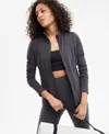 Id Ideology Women's Soft Full-zip Jacket, Exclusively At Macy's In Deep Charcoal
