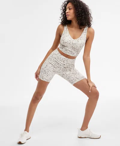Id Ideology Women's Soft Paw Biker Shorts, Exclusively At Macy's In Soft Paw T