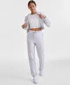 Id Ideology Women's Soft-touch Ankle Knit Joggers, Exclusively At Macy's In Deep Black