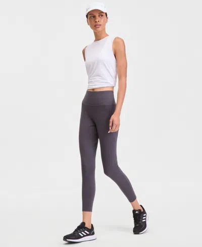 Id Ideology Women's Solid 7/8 Compression Leggings, Created For Macy's In Gray