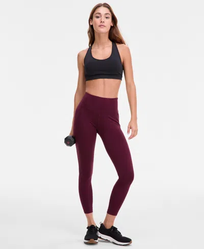 Id Ideology Women's Solid 7/8 Compression Leggings, Created For Macy's In Multi