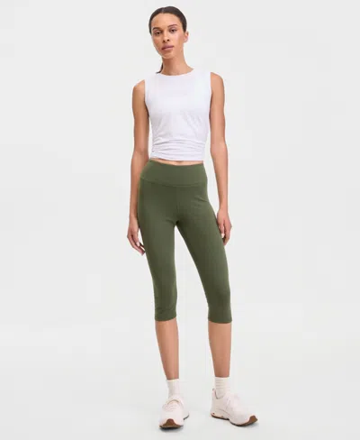 Id Ideology Women's Studio Cropped Leggings, Exclusively At Macy's In Green