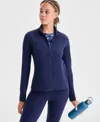 Id Ideology Women's Studio Full-zip Jacket, Exclusively At Macy's In Blue