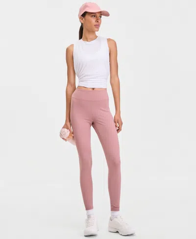 Id Ideology Women's Studio Full-length Leggings, Exclusively At Macy's In Pink