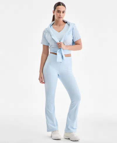 Id Ideology Women's Studio High Rise Flare Leggings, Created For Macy's In Blue