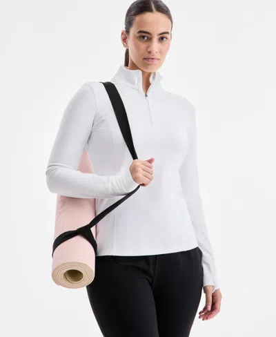 Id Ideology Women's Studio Quarter-zip Pullover Top, Macy's Exclusive In White