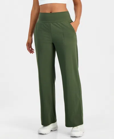 Id Ideology Women's Studio Wide Leg Pants, Macy's Exclusive In Prussian Blue