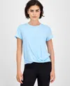 Id Ideology Women's Twist-front Performance T-shirt, Created For Macy's