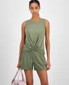 Id Ideology Women's Twist-front Tank Top, Created For Macy's