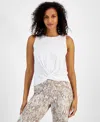 Id Ideology Women's Twist-front Tank Top, Created For Macy's In Bright White