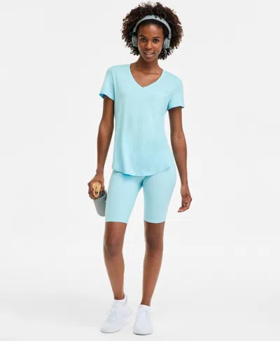 Id Ideology Women's V-neck Performance T-shirt, Created For Macy's