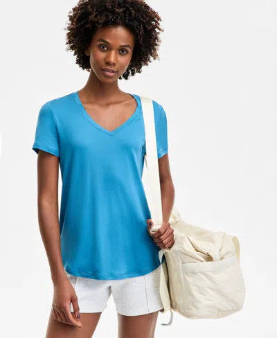 Id Ideology Women's V-neck Performance T-shirt, Created For Macy's