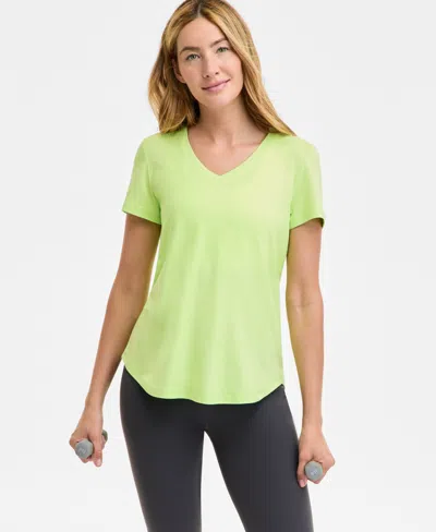 Id Ideology Women's V-neck Performance T-shirt, Created For Macy's