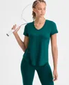 Id Ideology Women's V-neck Performance T-shirt, Created For Macy's In Animal Print