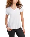 Id Ideology Women's V-neck Performance T-shirt, Created For Macy's In Bright White