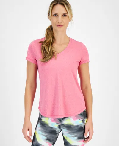 Id Ideology Women's Essentials V-neck T-shirt, Pack Of 3, Created For Macy's In Pink,white,navy