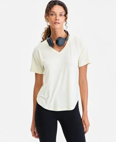 Id Ideology Women's V-neck Short-sleeve Performance Tee, Macy's Exclusive In Yellow