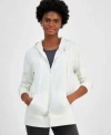 Id Ideology Womens Relaxed Zip Front Long Sleeve Fleece Hoodie Xs 4x Created For Macys In Black