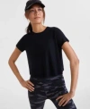 Id Ideology Womens Short Sleeve Crewneck Knit T Shirt Xs 4x Exclusively At Macys In Silver