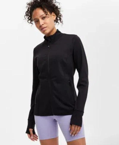Id Ideology Womens Soft Full Zip Jacket Xs 4x Exclusively At Macys In Seaweed