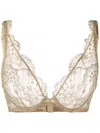 Id Sarrieri Noir Comme La Robe Metallic Embroidered Tulle Underwired Triangle Bra In Neutrals