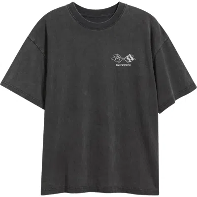 Id Supply Co Chevrolet Corvette Cotton Graphic T-shirt In Black